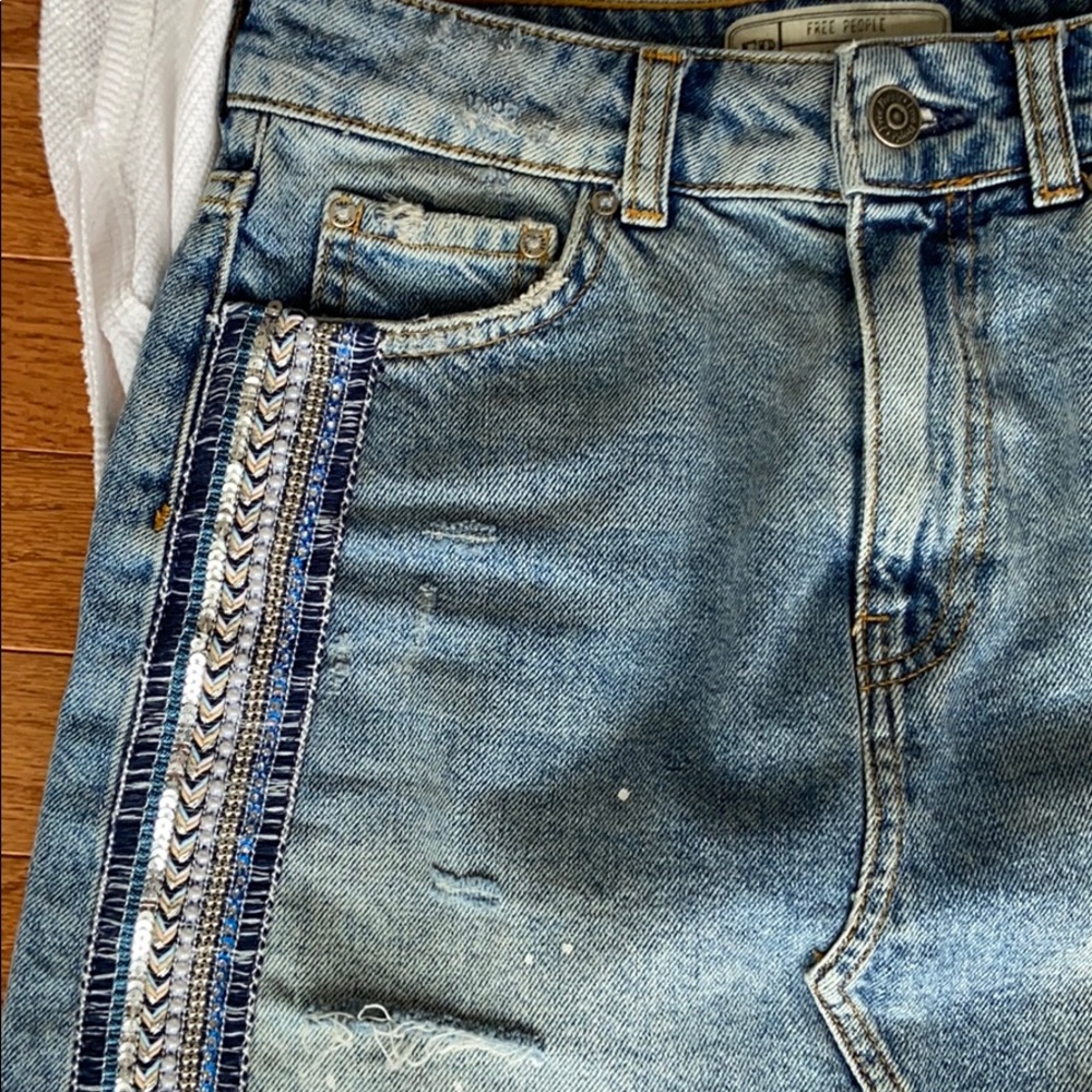 SOLDFree People Side stripe embellished mini skirt - Picture 7 of 12